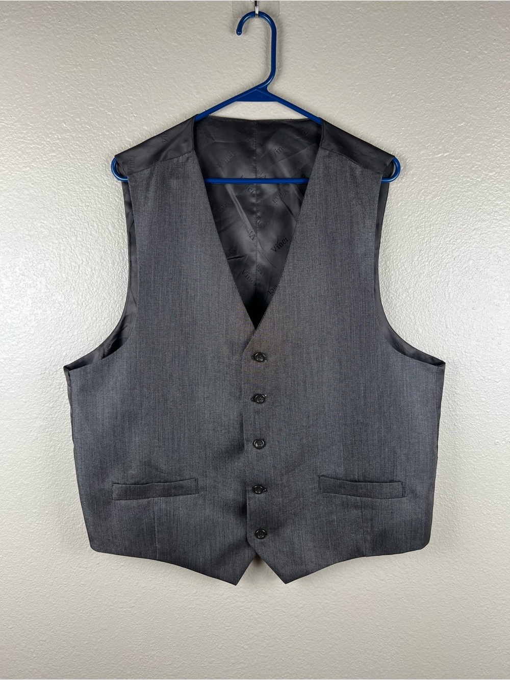 Vinci Gray Dress Vest Men’s 44S Formal Waistcoat